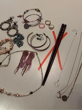 Assorted Womens Jewelry Set in Pink, Gold and Silver